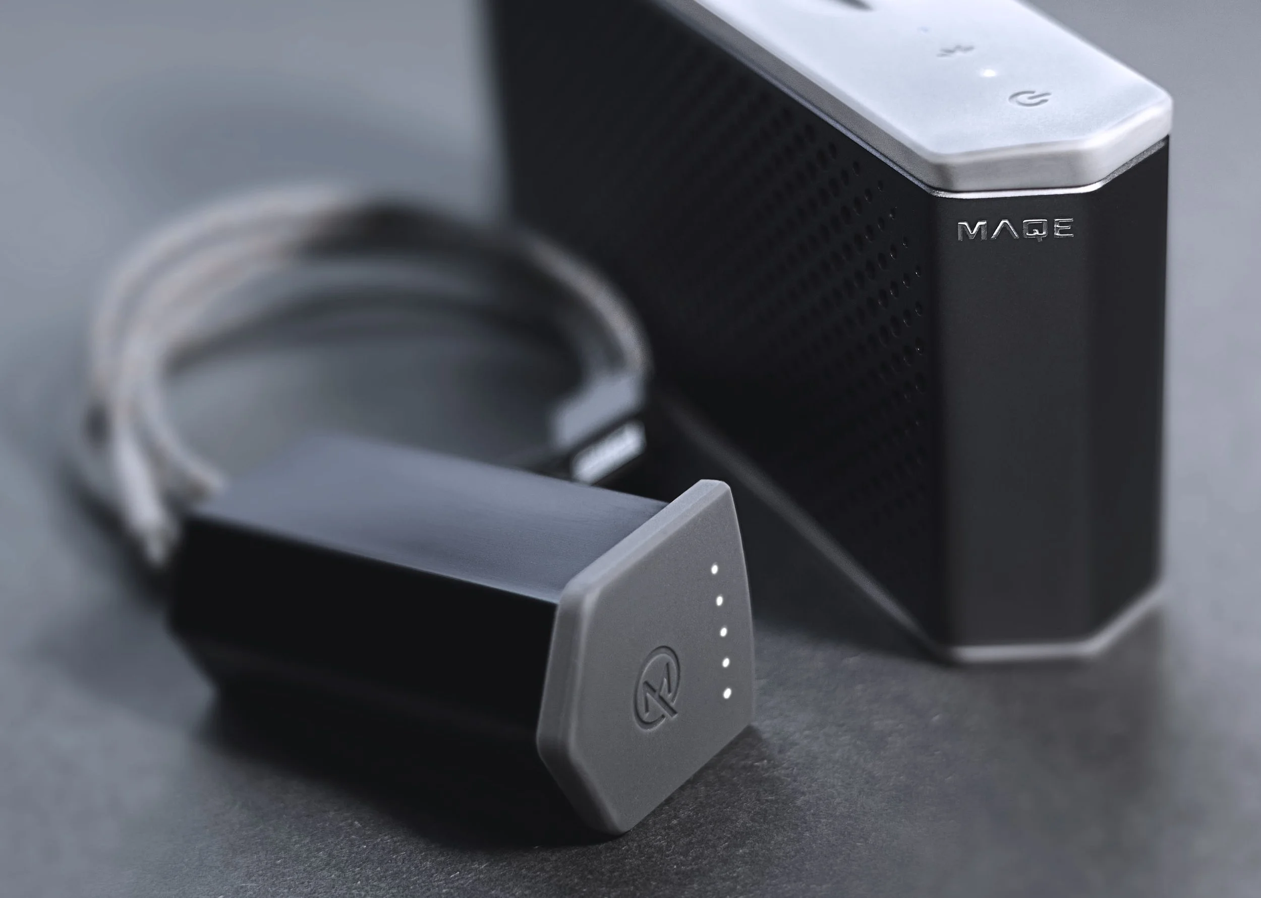 Soundjump Bluetooth speaker modular magnetic powerbank product design by DesignOther