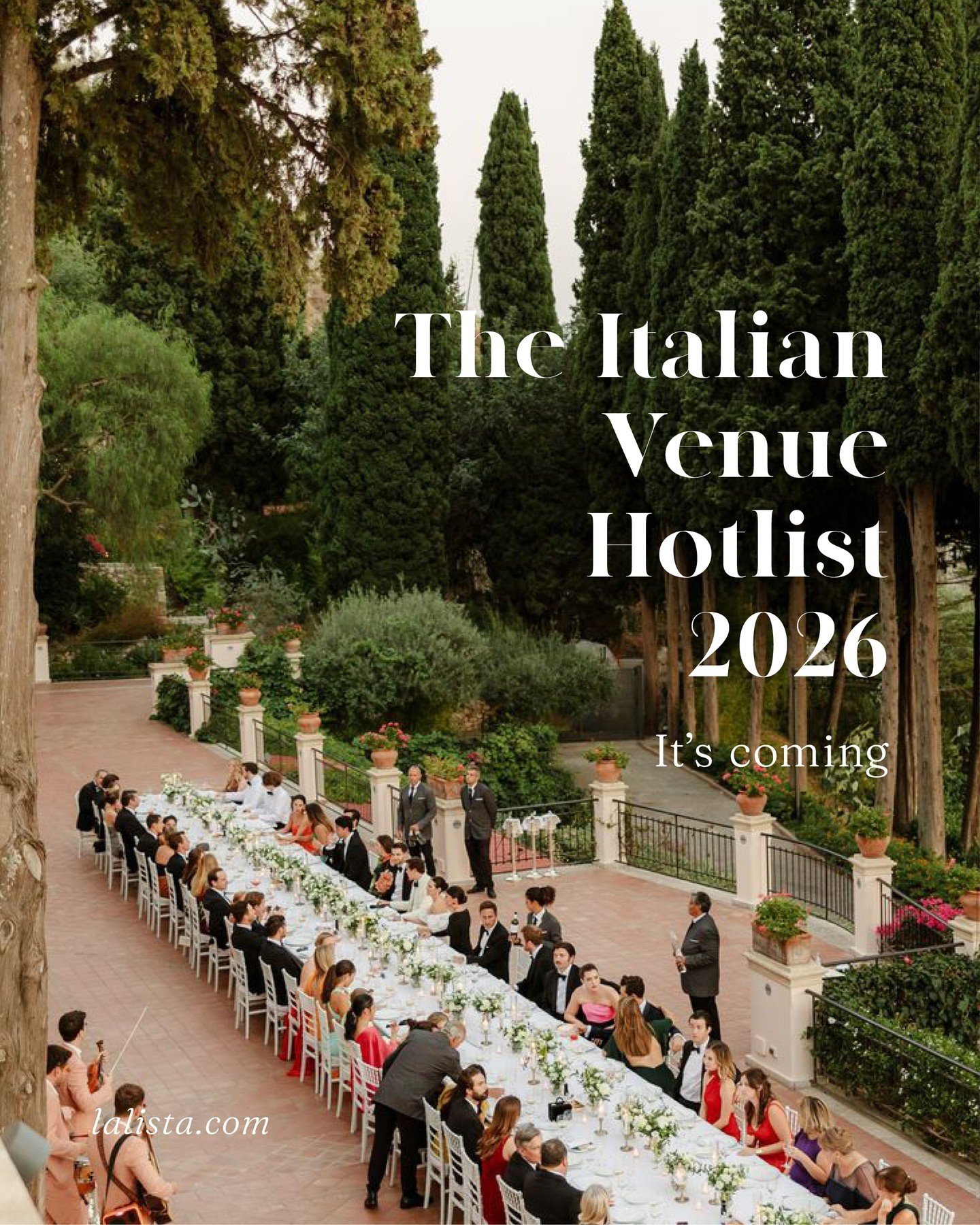 We know a stand-out venue when we see one💥 Be the first to receive THE ITALIAN VENUE HOTLIST 2026

Our annual Italian venue hotlist is coming! And we're SO excited to share it with you.

Make sure you're the first to get a copy by signing up to our 