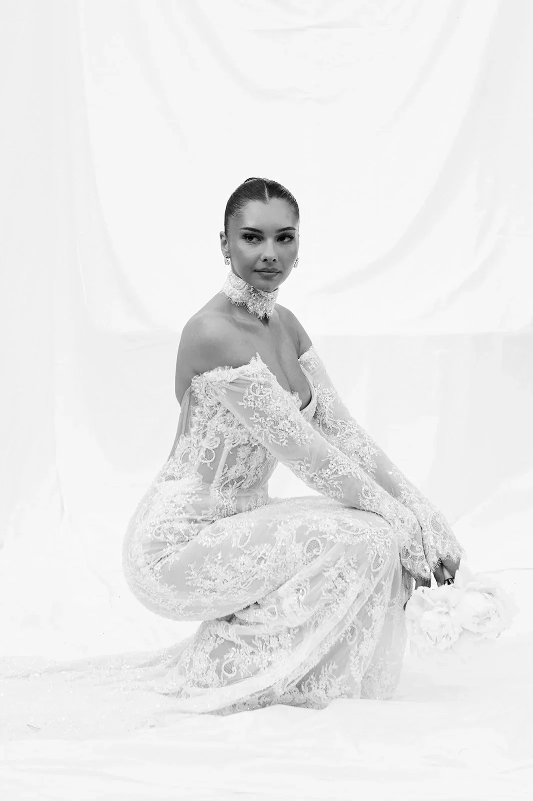 Couture wedding dress by Berta, Italian wedding