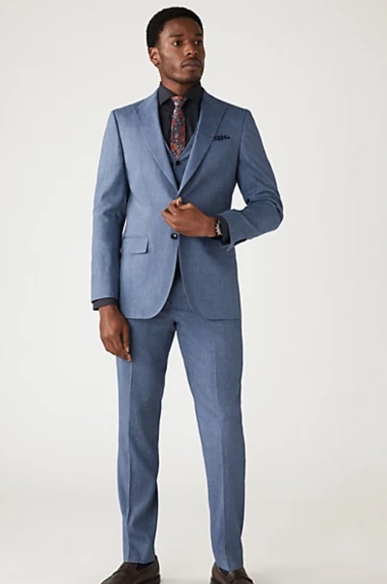 Navy Blue Slim-Fit Italian Cut Suit – HULTO