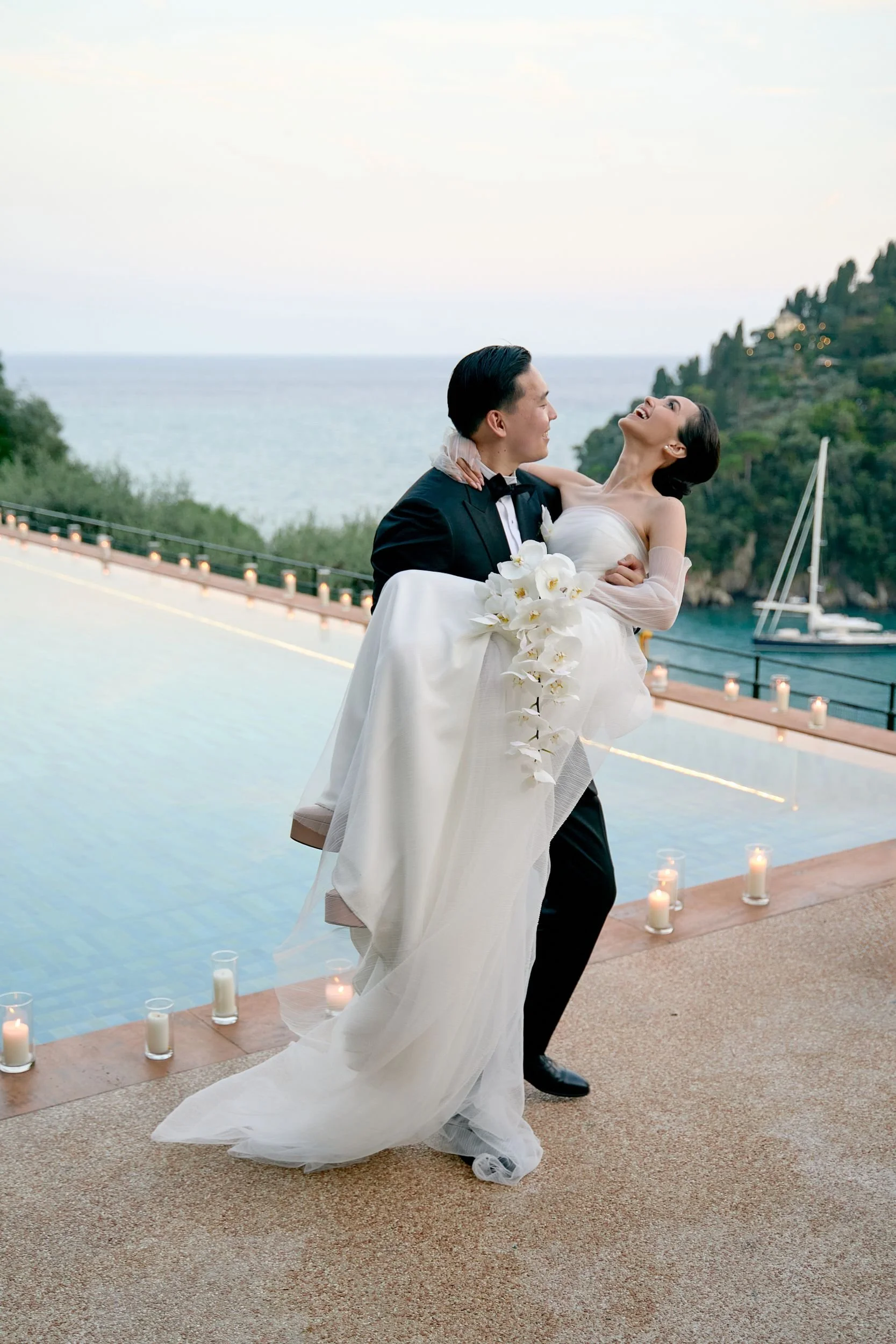 Couple photography for destination Italian wedding in Portofino