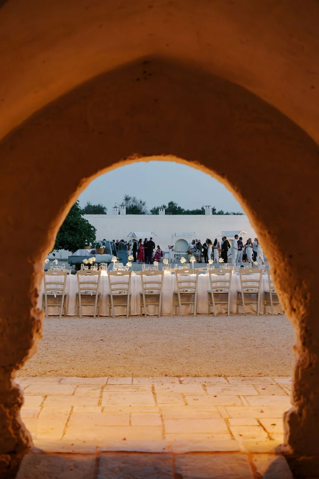 Apulian wedding venue in Italy with long tables
