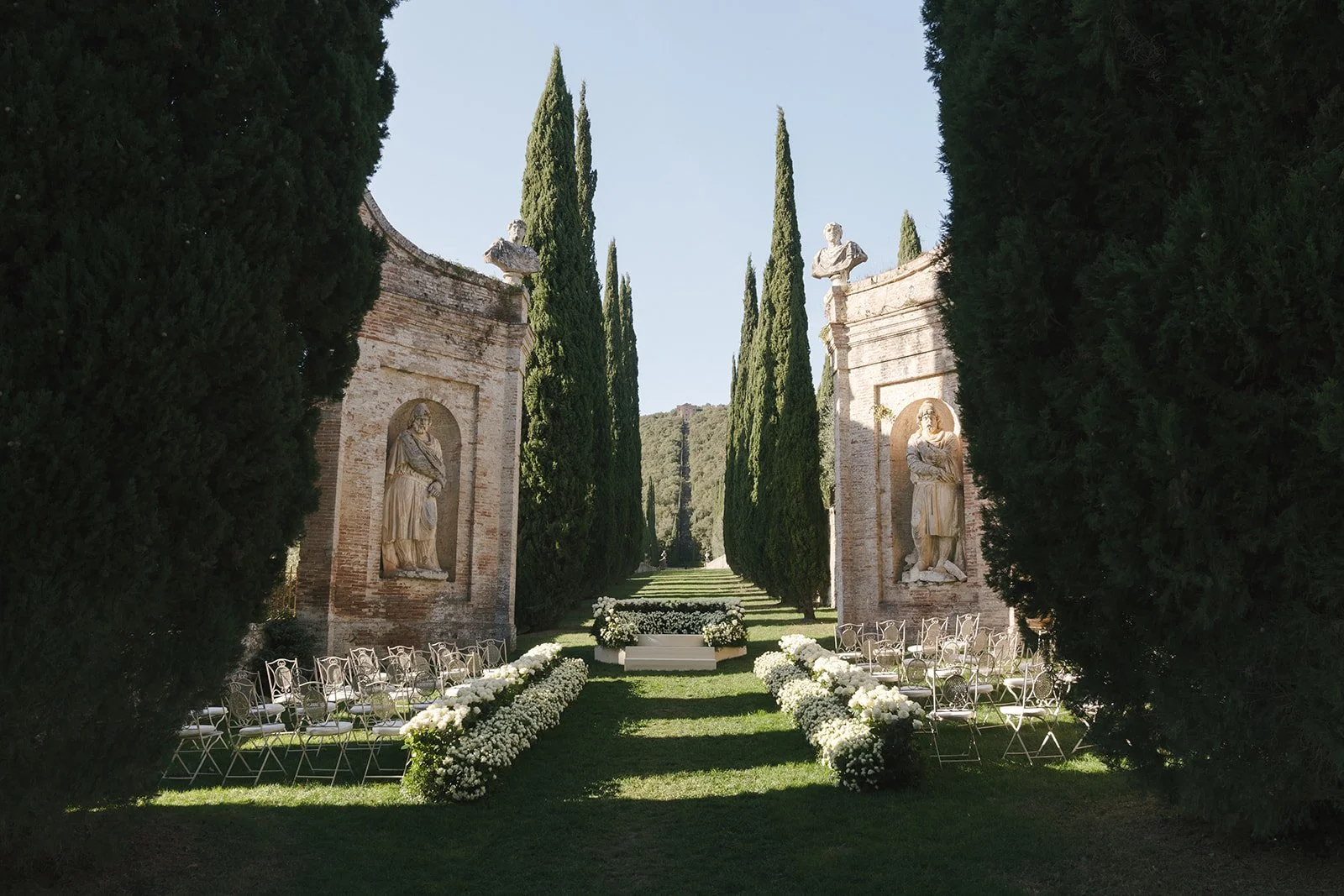 Italian wedding venue, Villa Cetinale, Tuscany