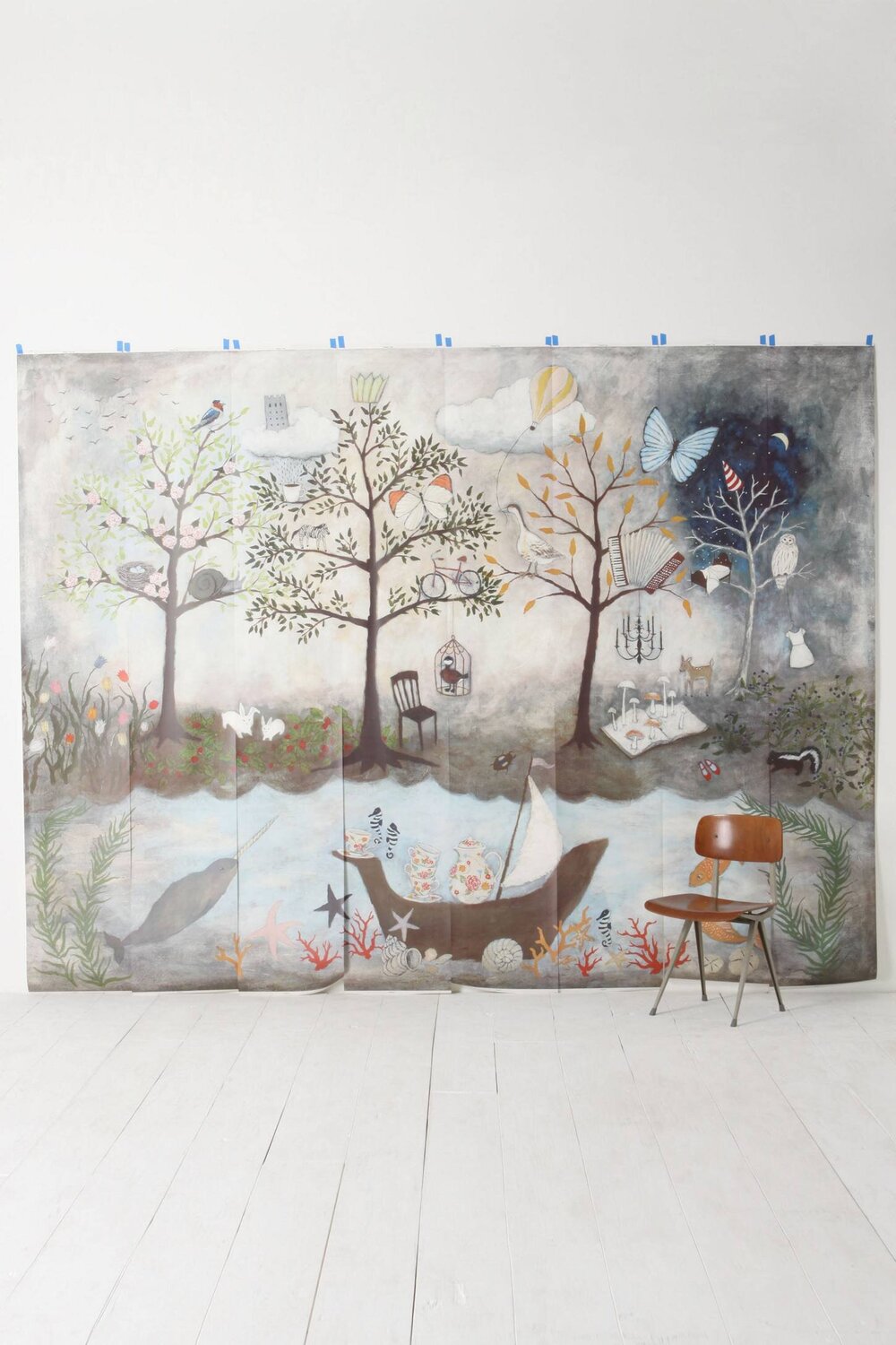 Enchanted Forest Wallpaper Mural — Rebecca Rebouché Enchanted Forest Wallpaper Mural — Rebecca Rebouché