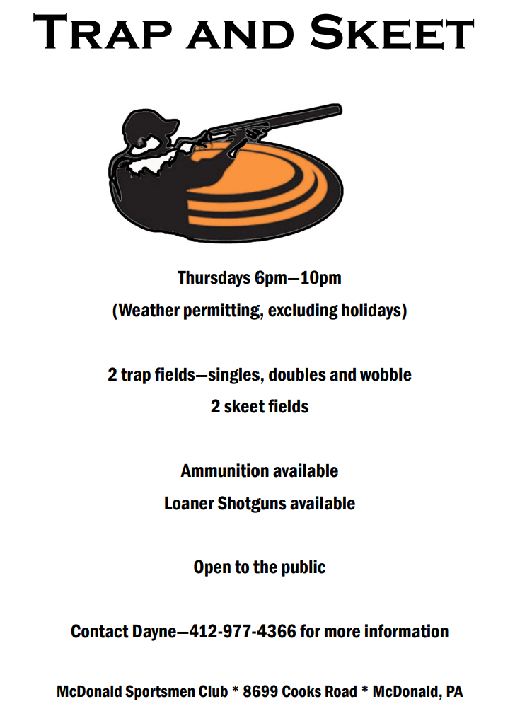 Events List — McDonald Sportsmen's Association