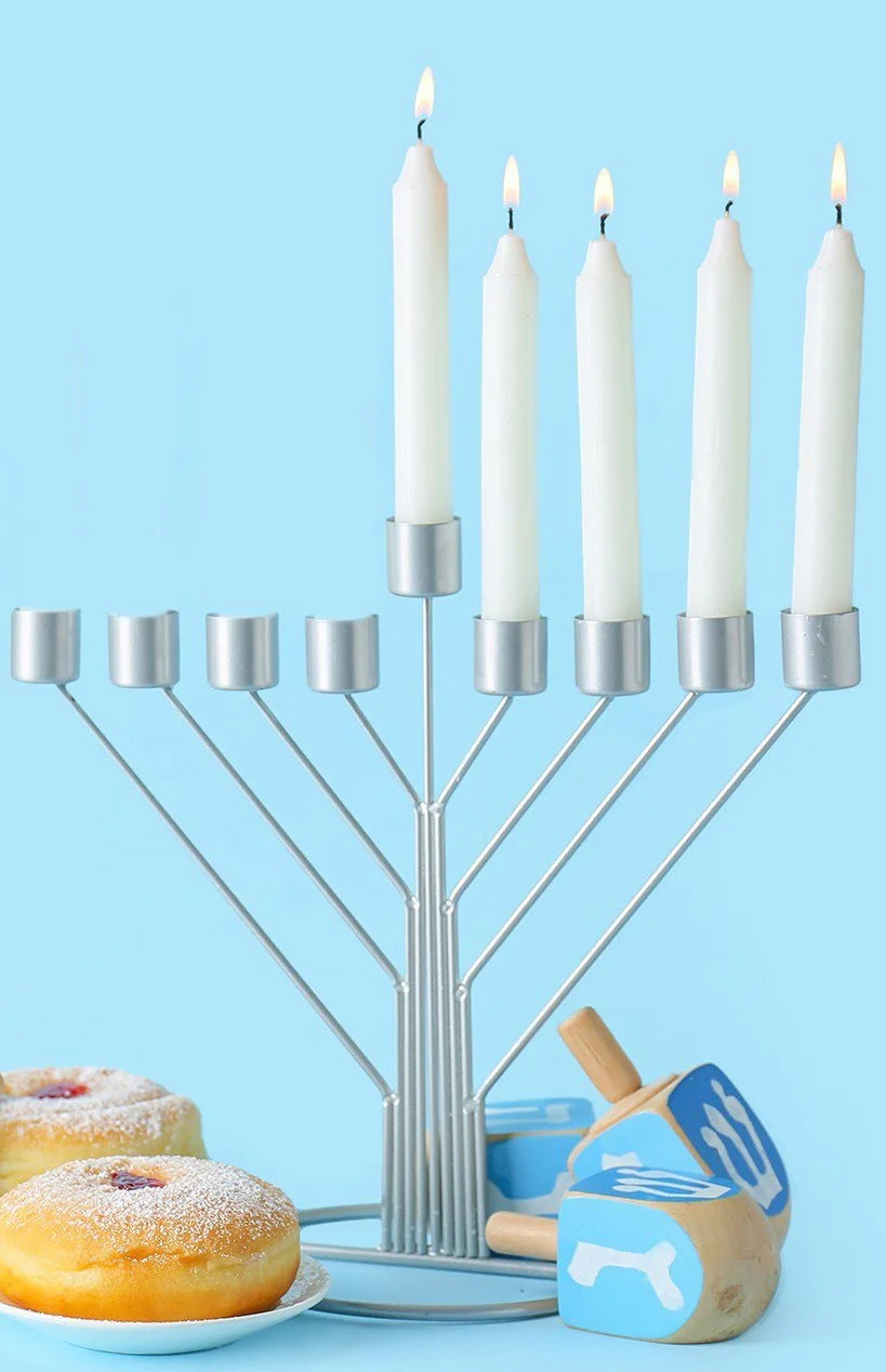 Menorah for Chanukah, fourth candle