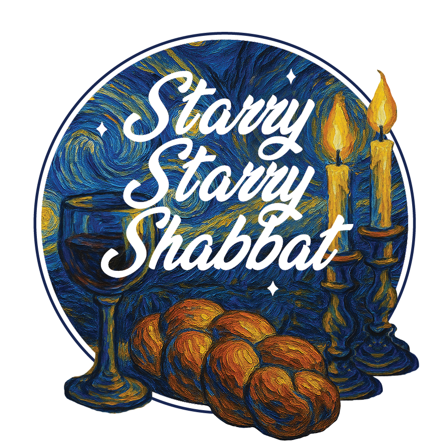Painterly Starry Starry Shabbat logo