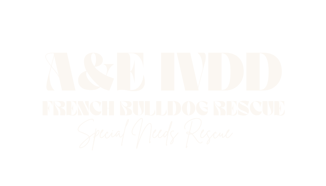 A&E IVDD French Bulldog Rescue Logo