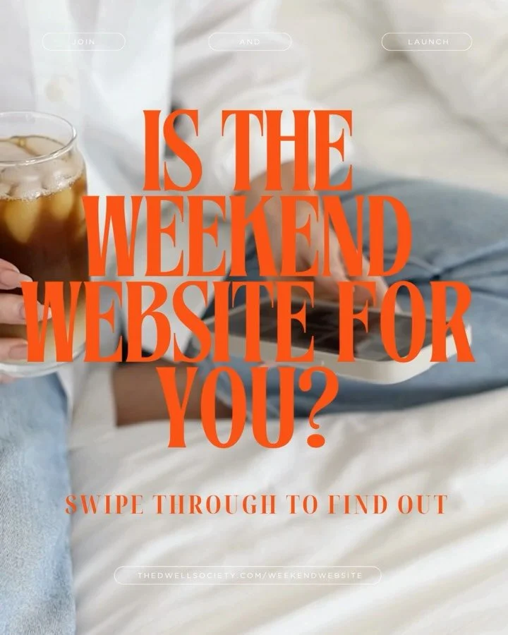 Wondering if The Weekend Website is right for you?

Here&rsquo;s the truth 👇

This course was made for the doers. The busy-but-determined biz owners building their business in real life &mdash; who want function AND a pretty site without spiraling d