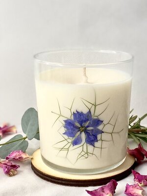 Hand crafted foliage rapeseed wax botanical candle — JoCo Candles