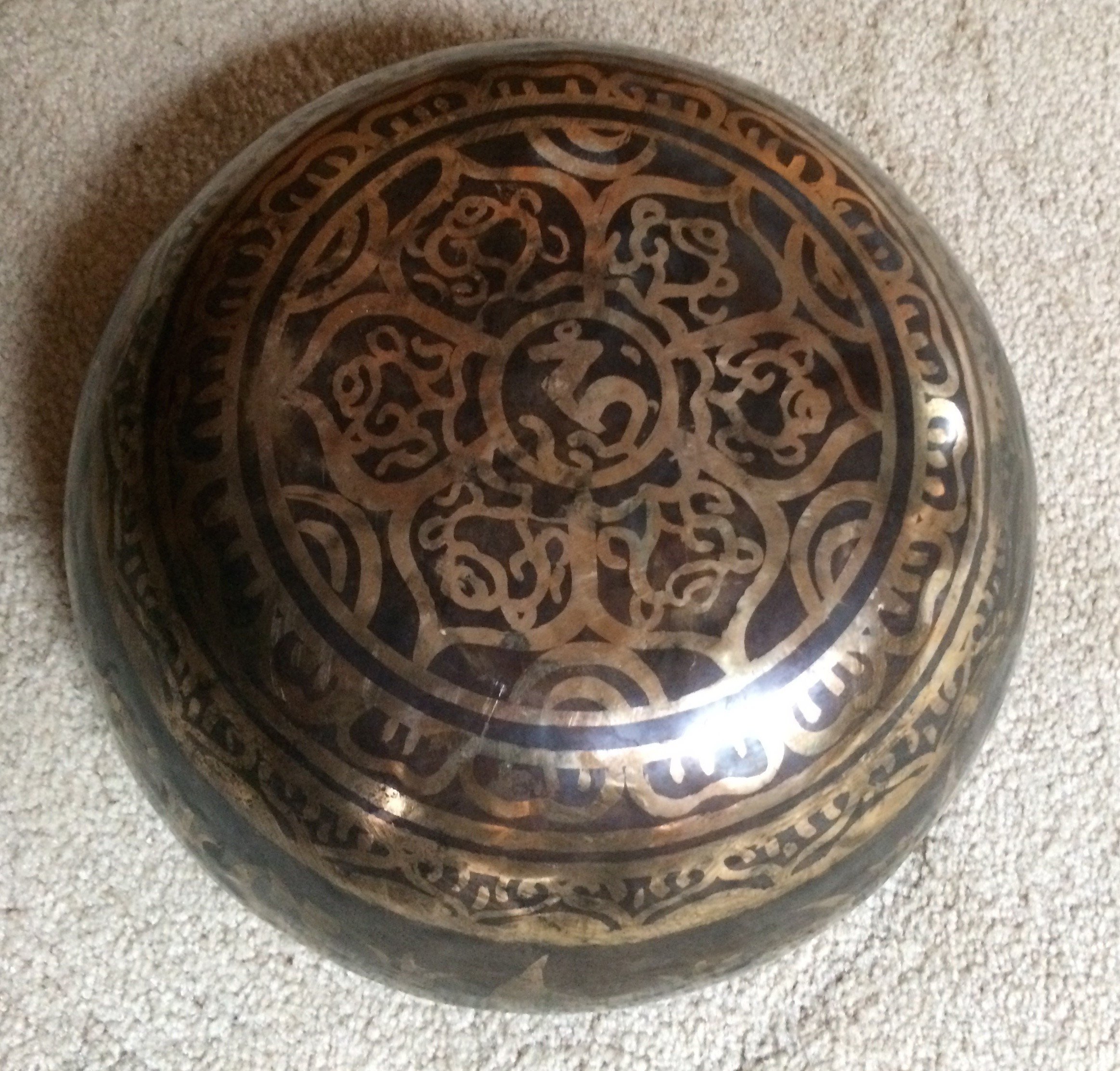 Old Tibetan Singing Healing Bowl 11.25" B
