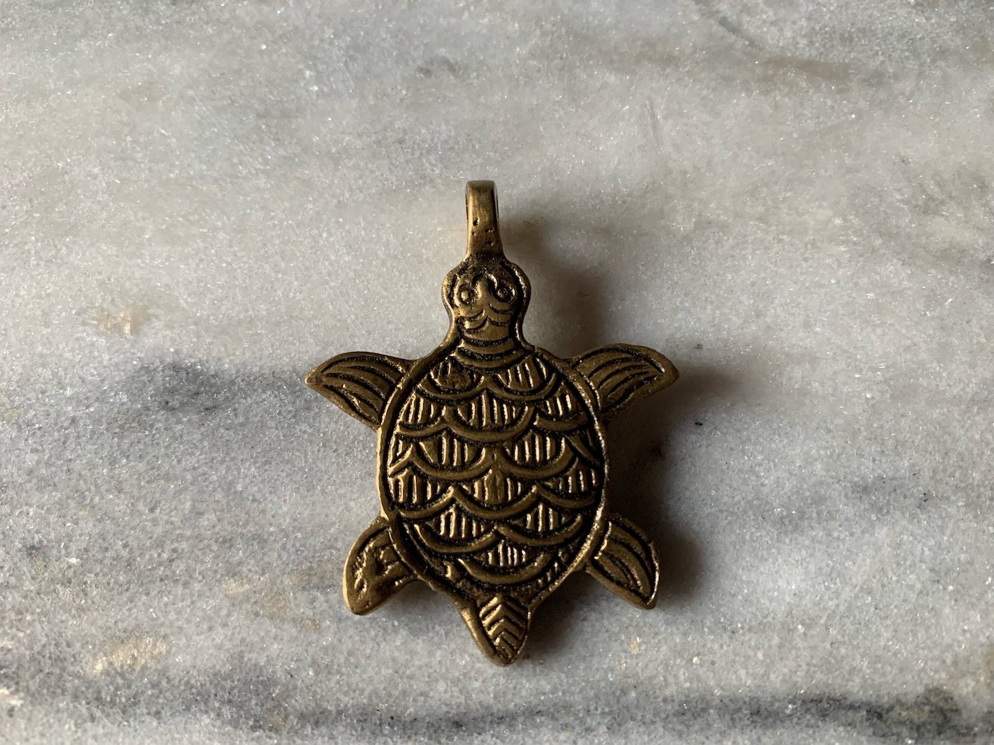 Turtle Brass Pendant