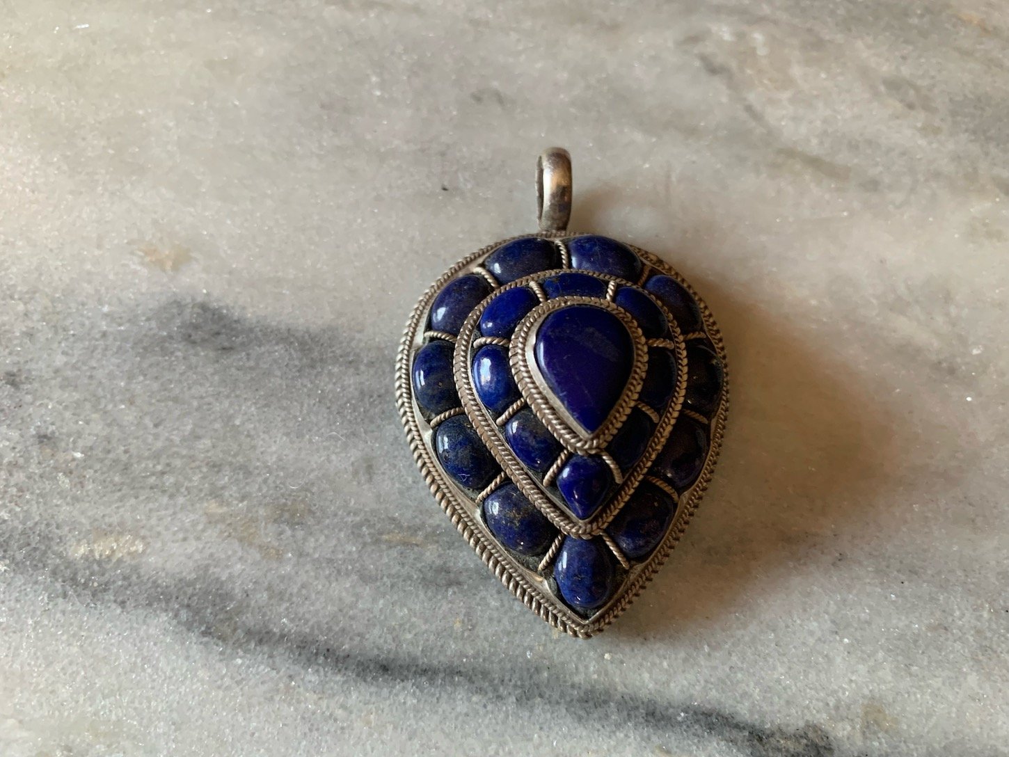 Three Tier Lapis Lazuli Pendant