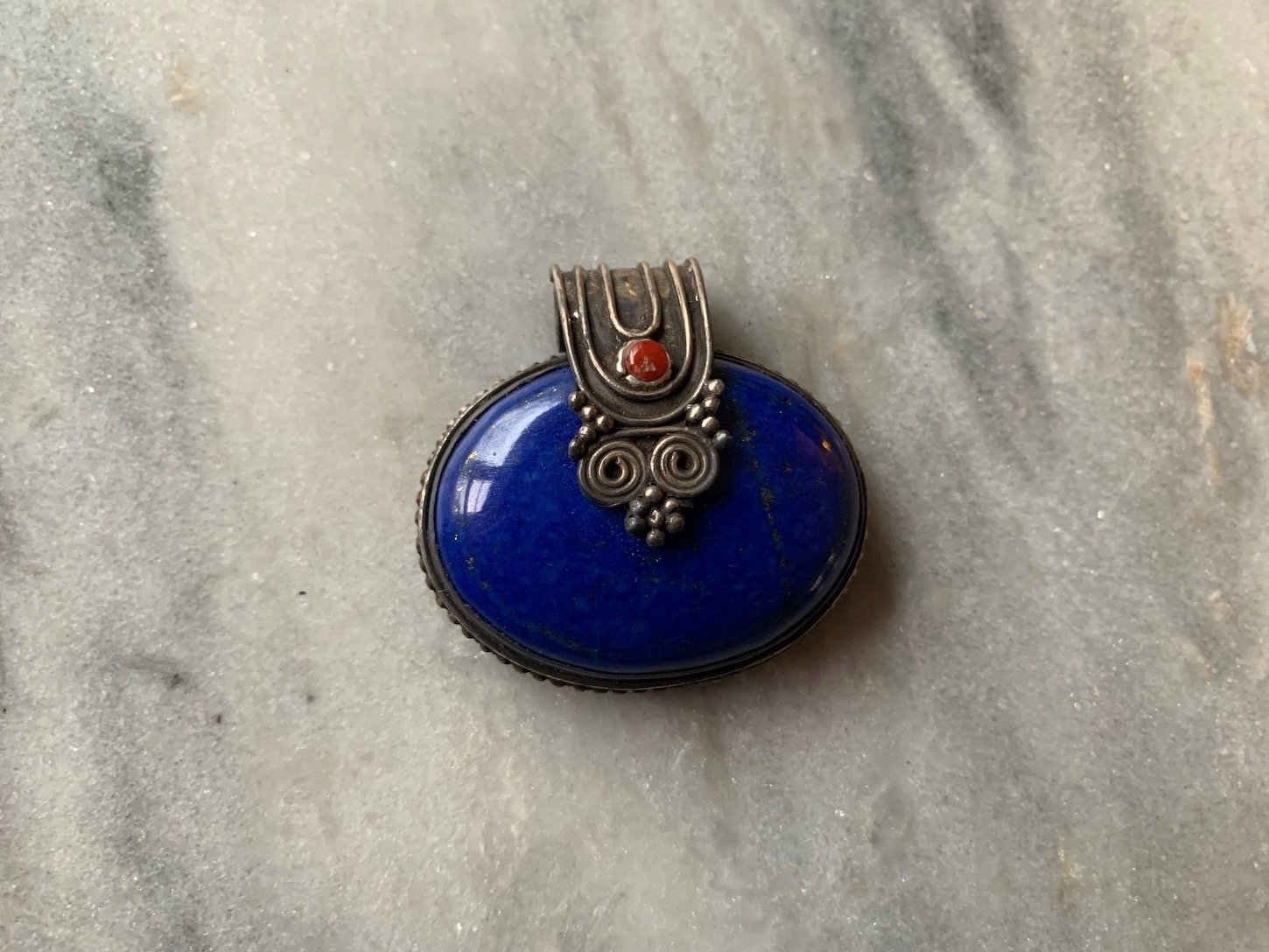Large Oval Lapis Lazuli Pendant