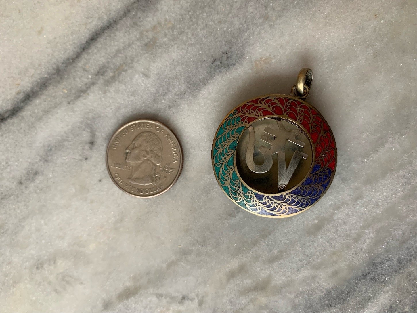 Silver Om Pendant