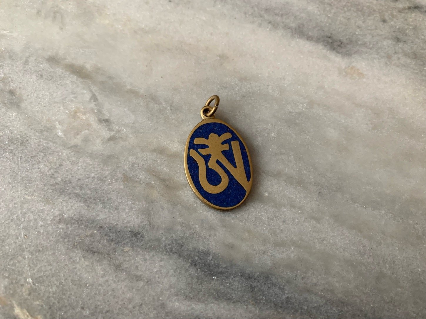 Om Lapis Pendant