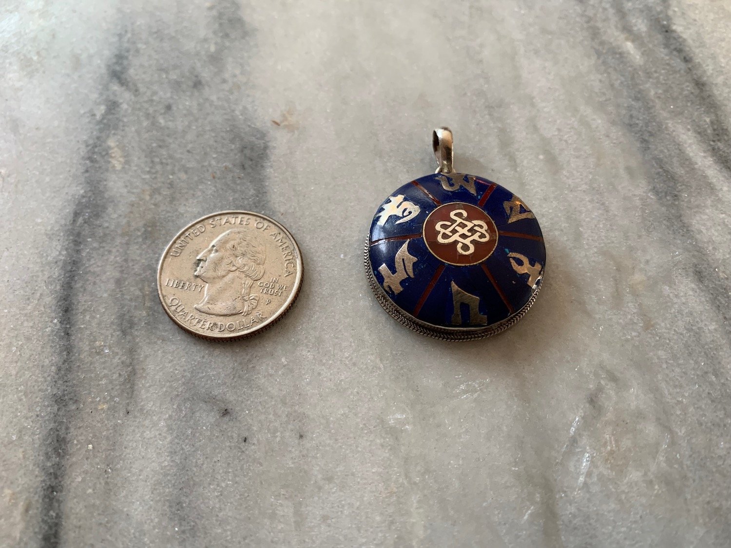 Eternal Knot Pendant Lapis