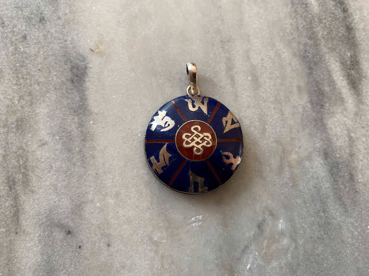 Eternal Knot Pendant Lapis