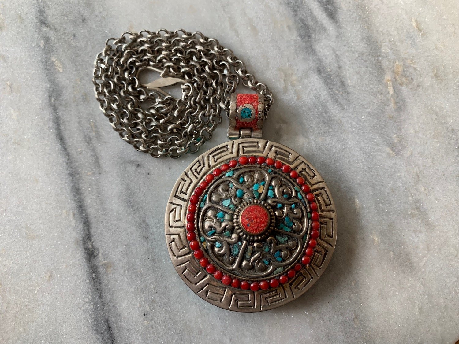 Extra Large Nepal Medallion Pendant