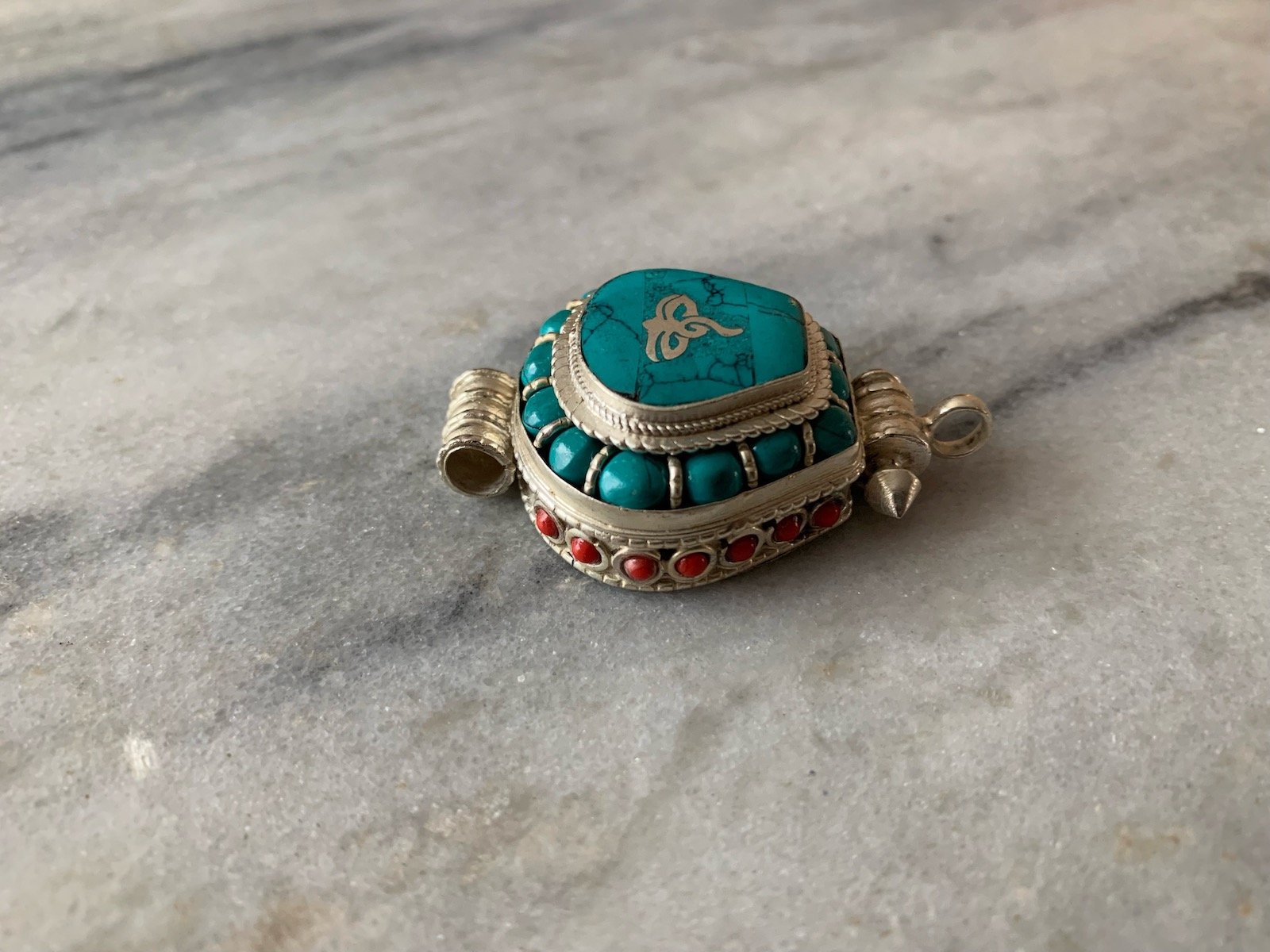Silver and Turquoise Seva Gau
