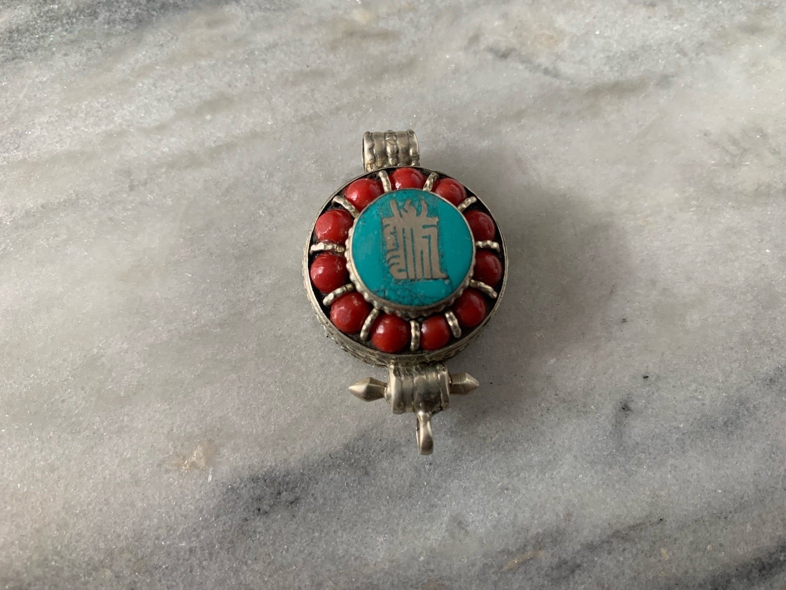Kalachakra Turquoise and Coral Gau