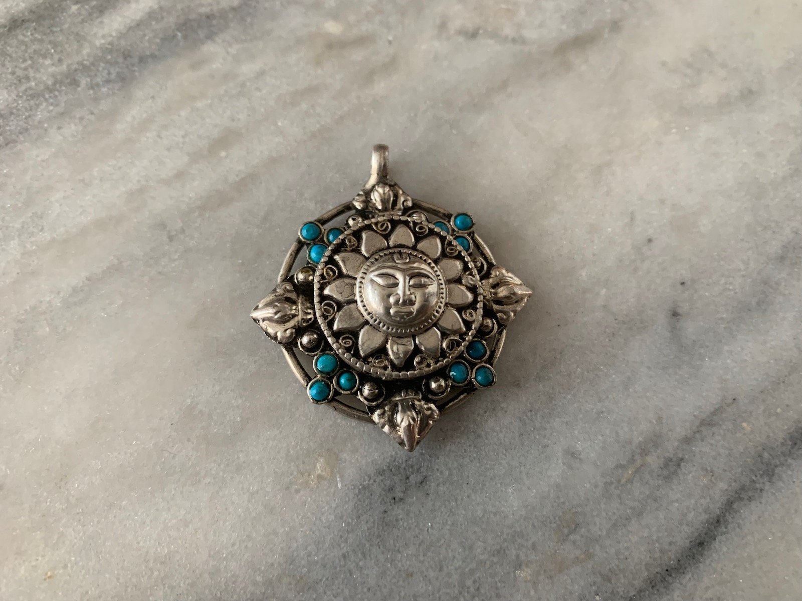 Silver & Turquoise Sun Gau