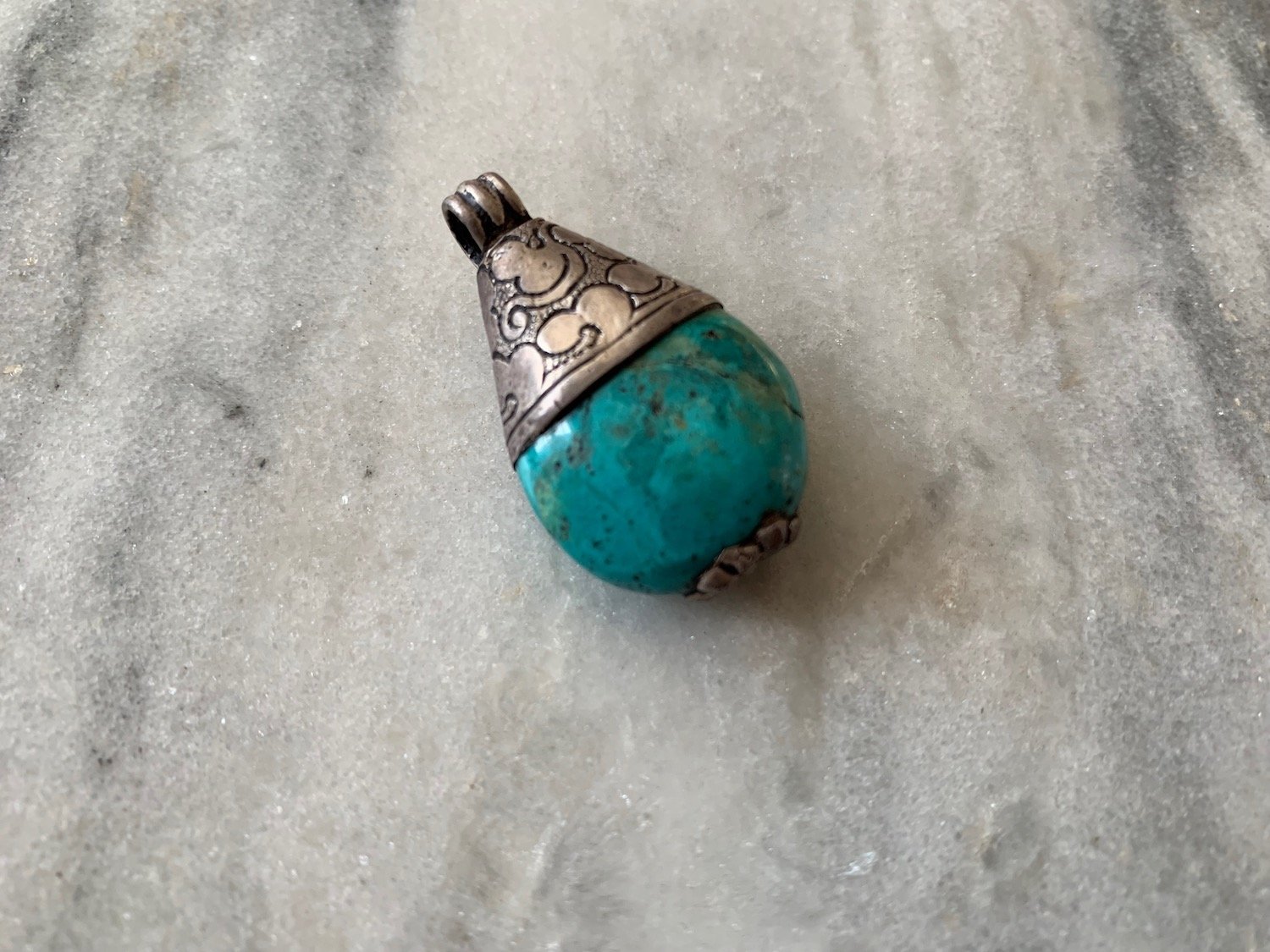 Chrysocolla Drop Pendant