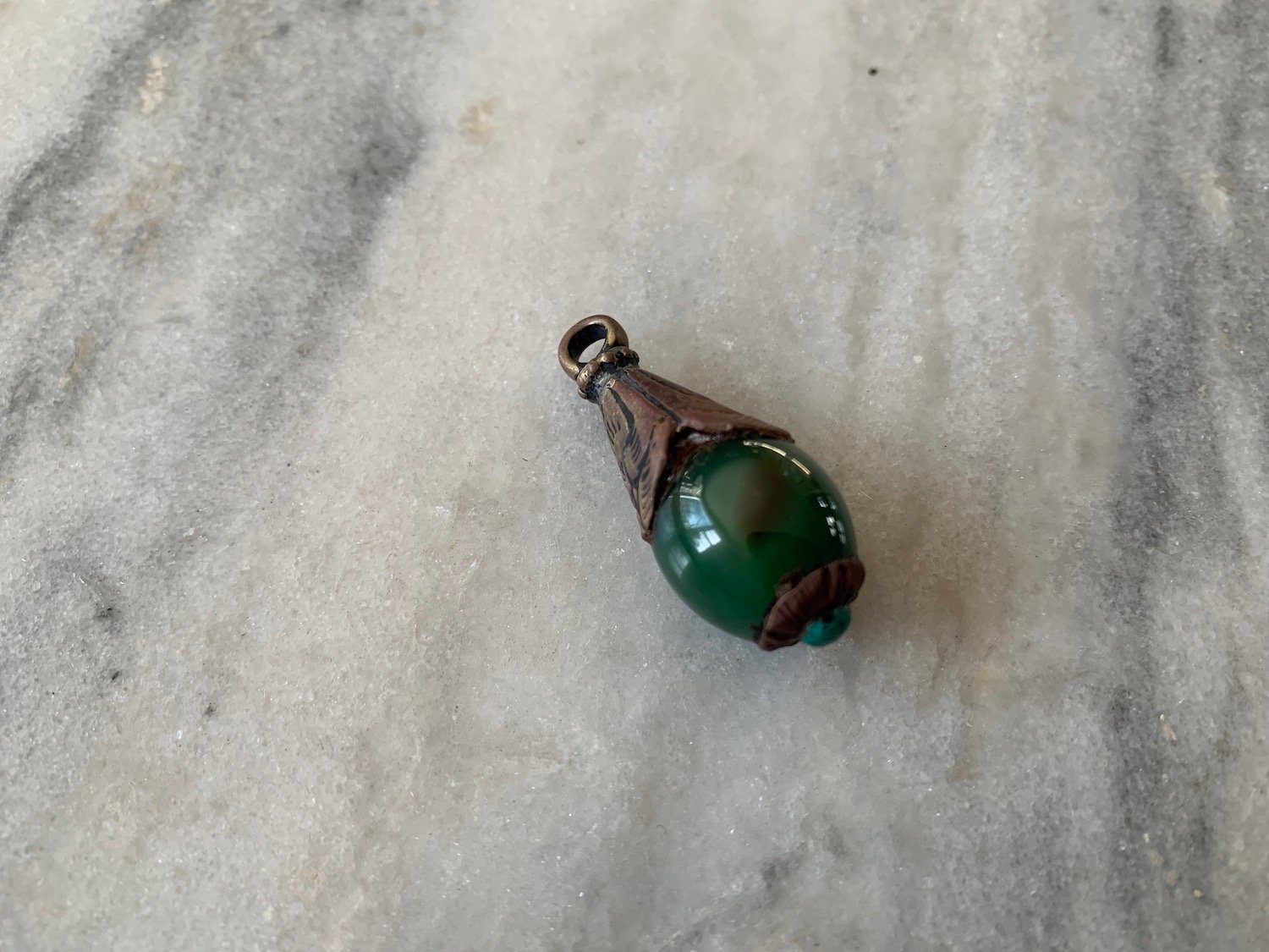 Green Jade Drop Pendant