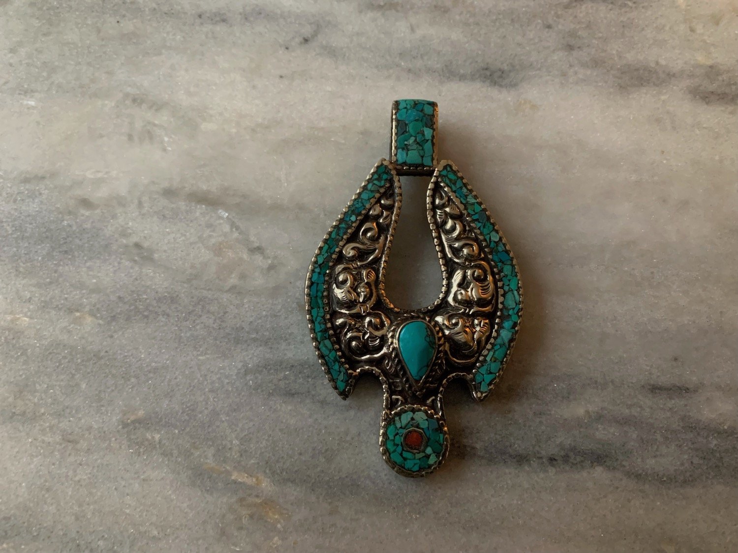Turquoise Winged Pendant