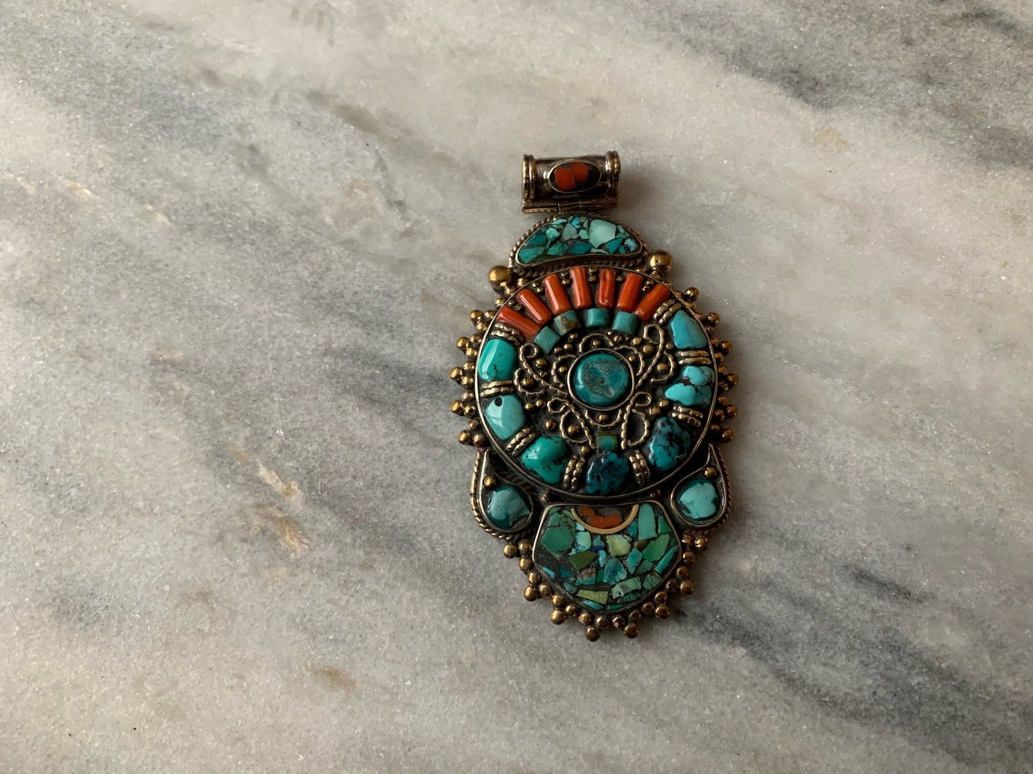 Tibetan Oval Pendant