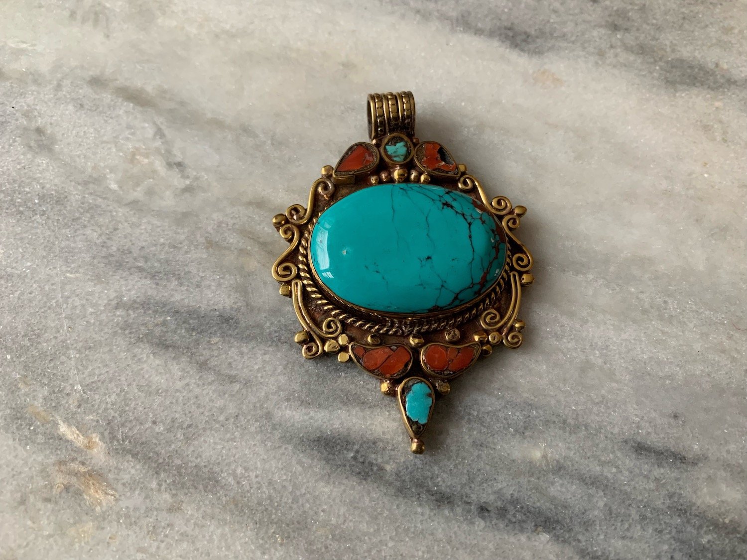 Tibetan Turquoise Pendant