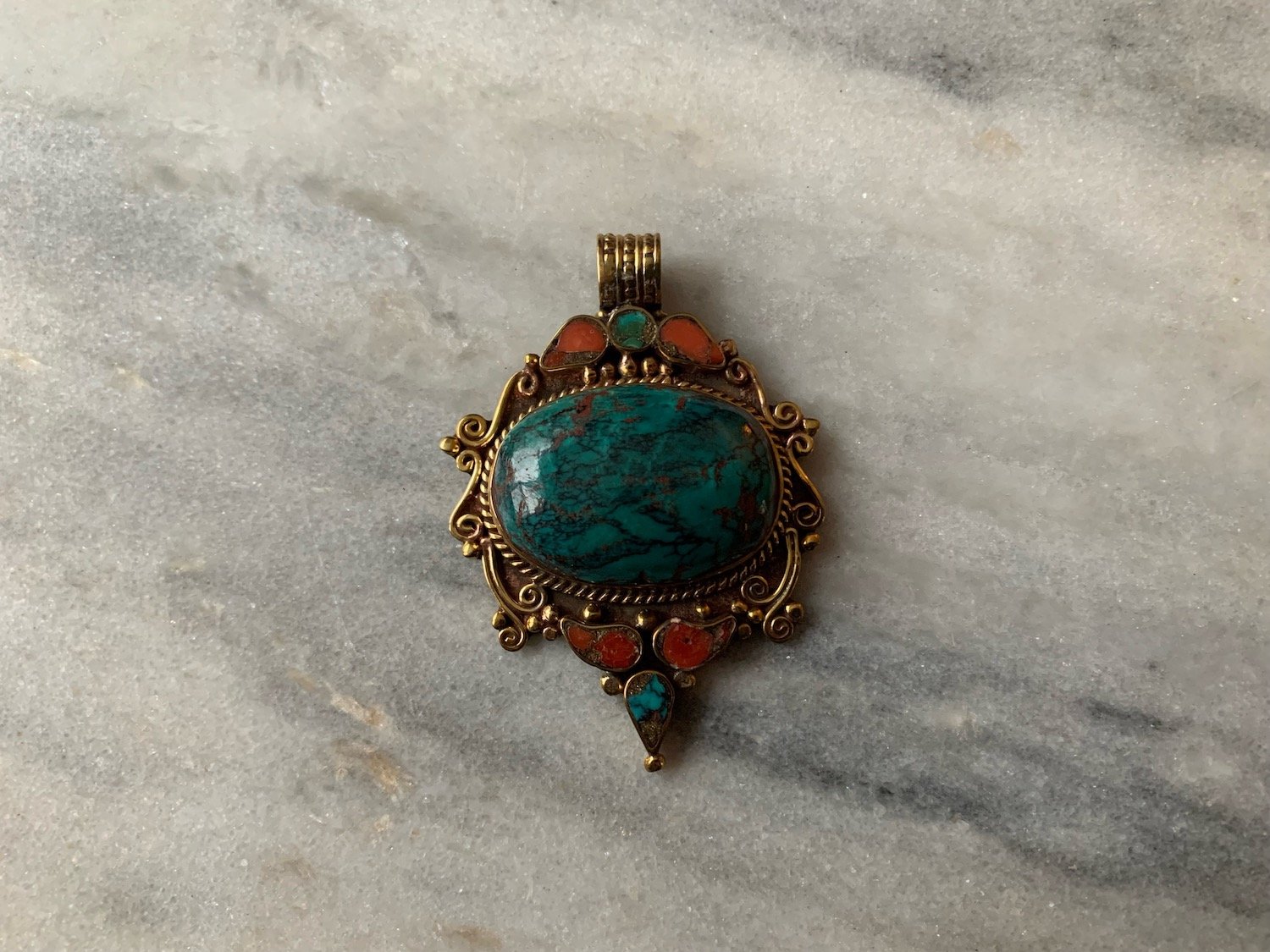 Tibetan Turquoise Pendant