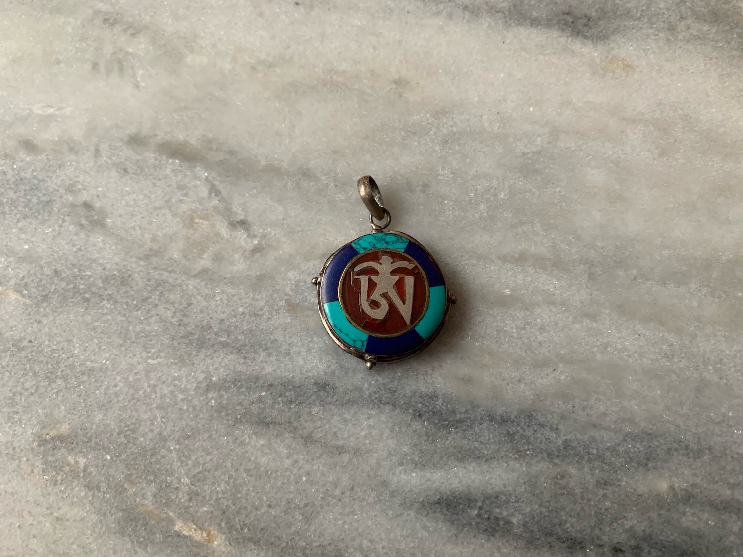 Om Symbol Lapis Pendant