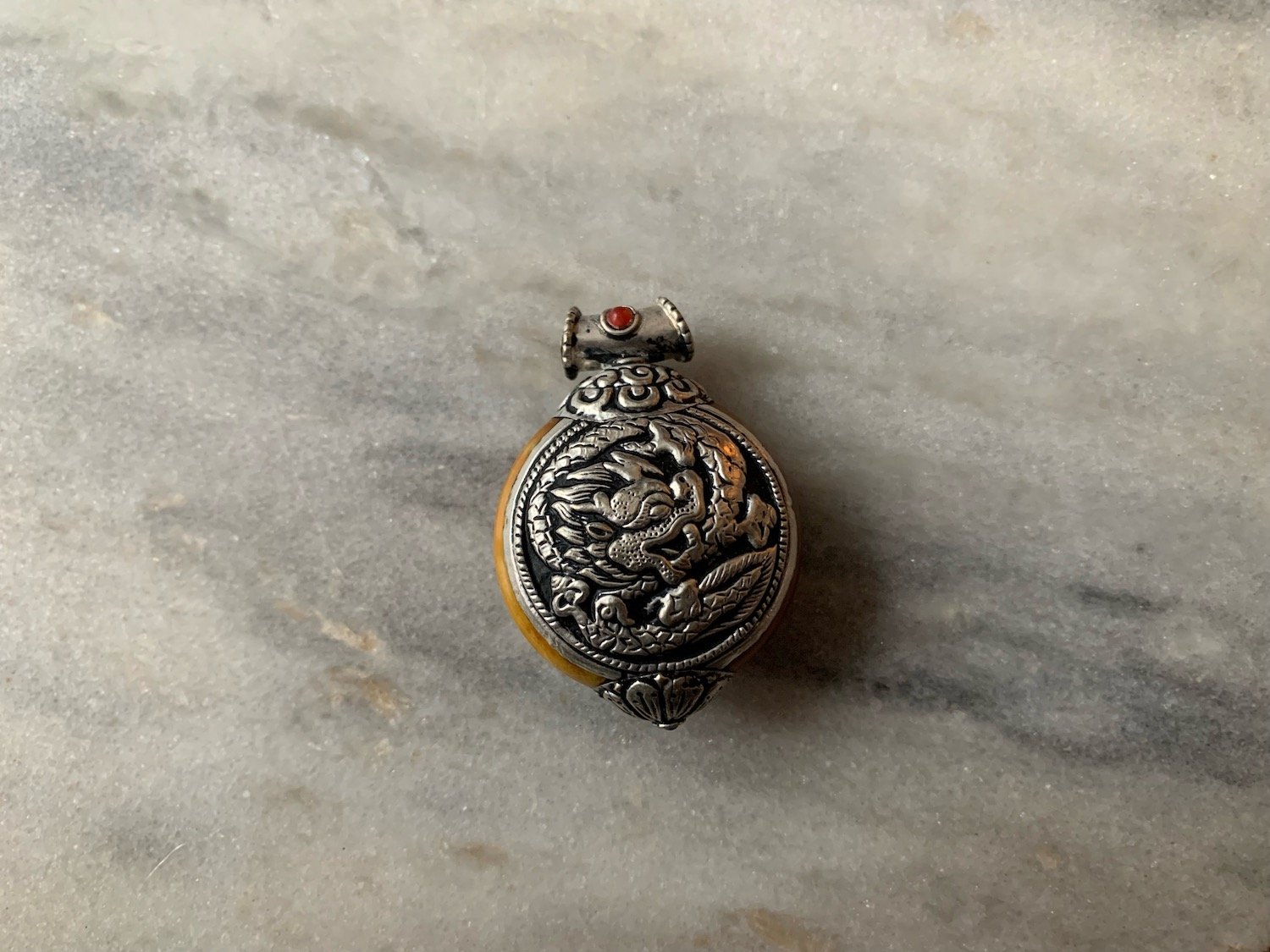 Copal Amber Two Sided Pendant