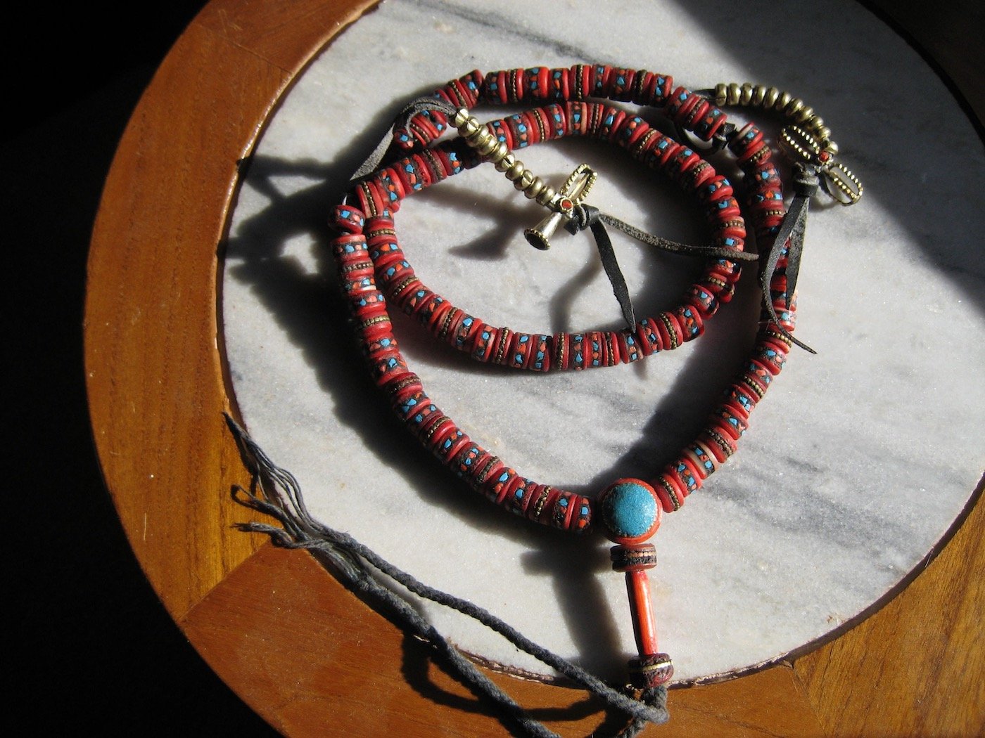 Tibetan Yak Bone Prayer Mala w/Counters