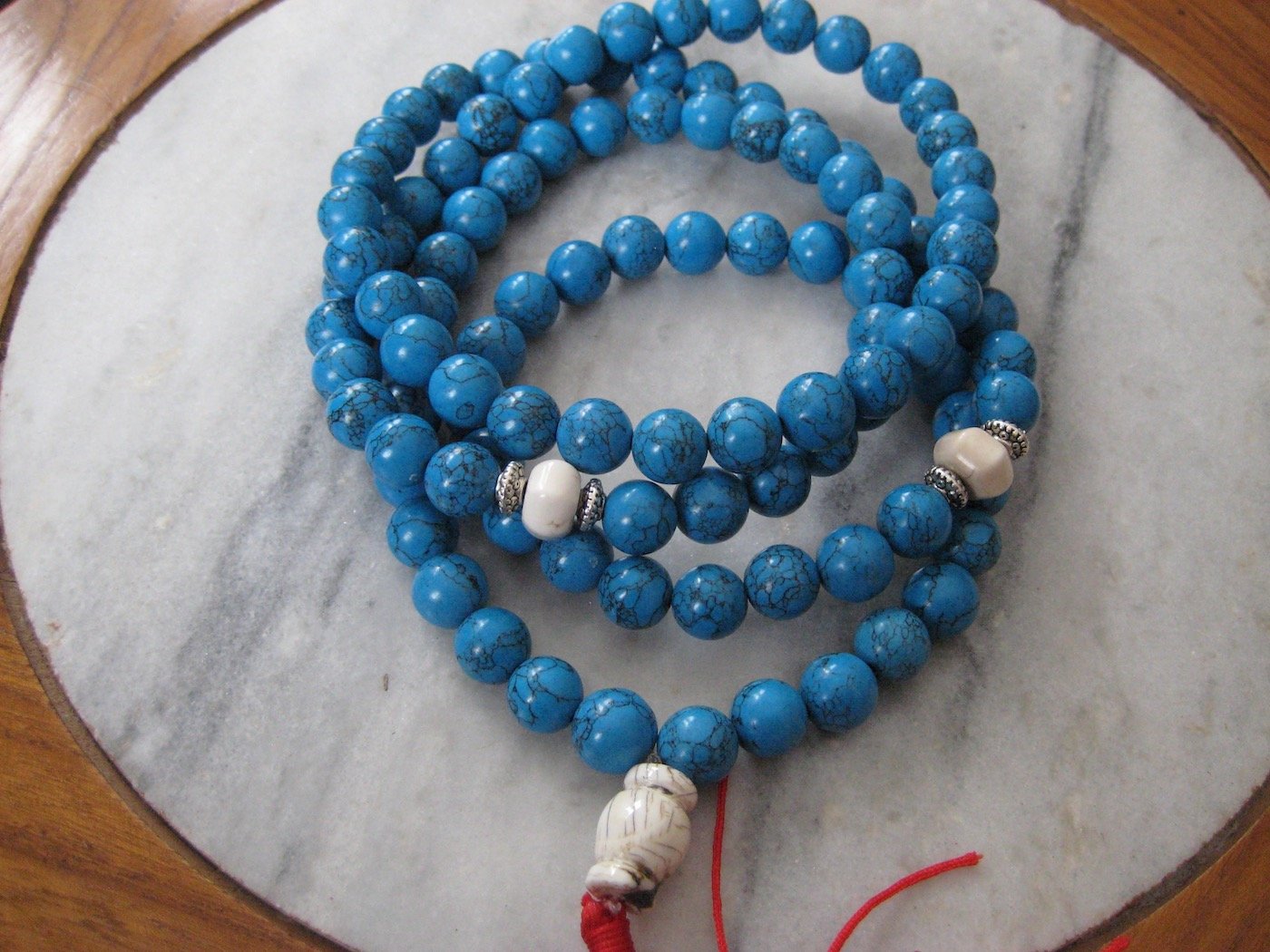 Turquoise Prayer Bead Mala