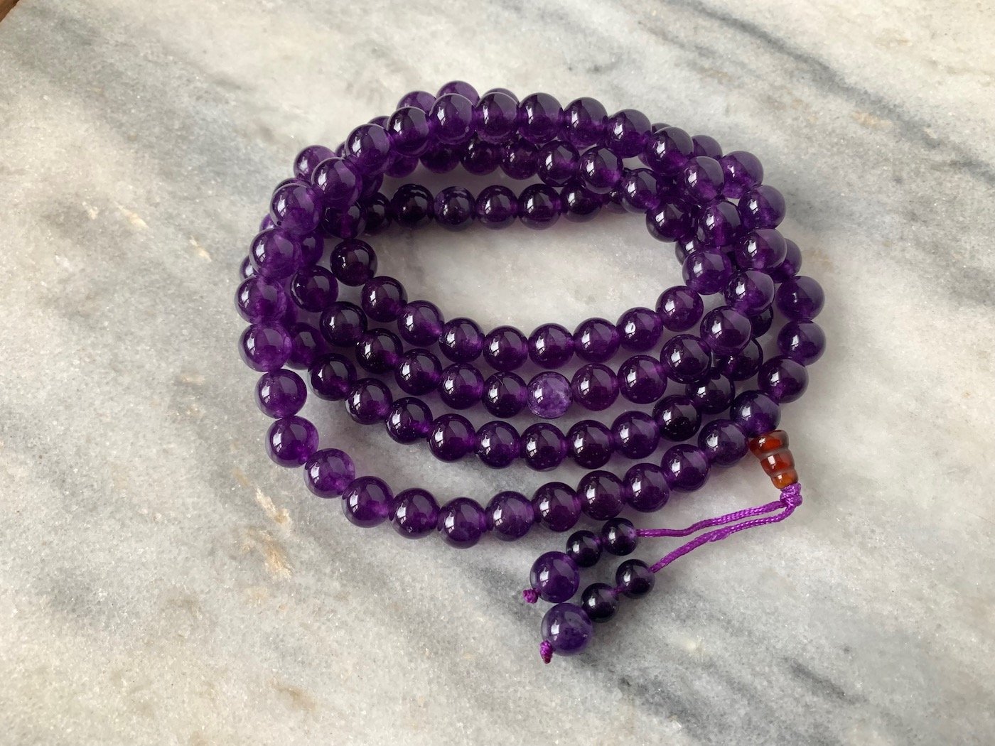 Tibetan Natural Amethyst Mala