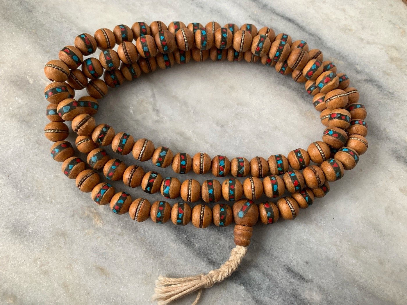 Tibetan Inlaid Seed Mala