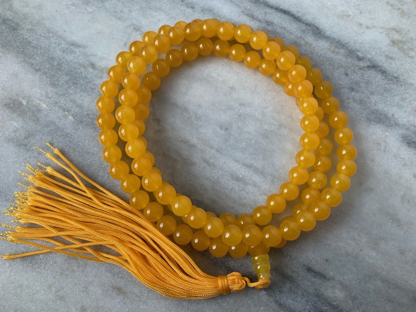 Golden Jade Mala