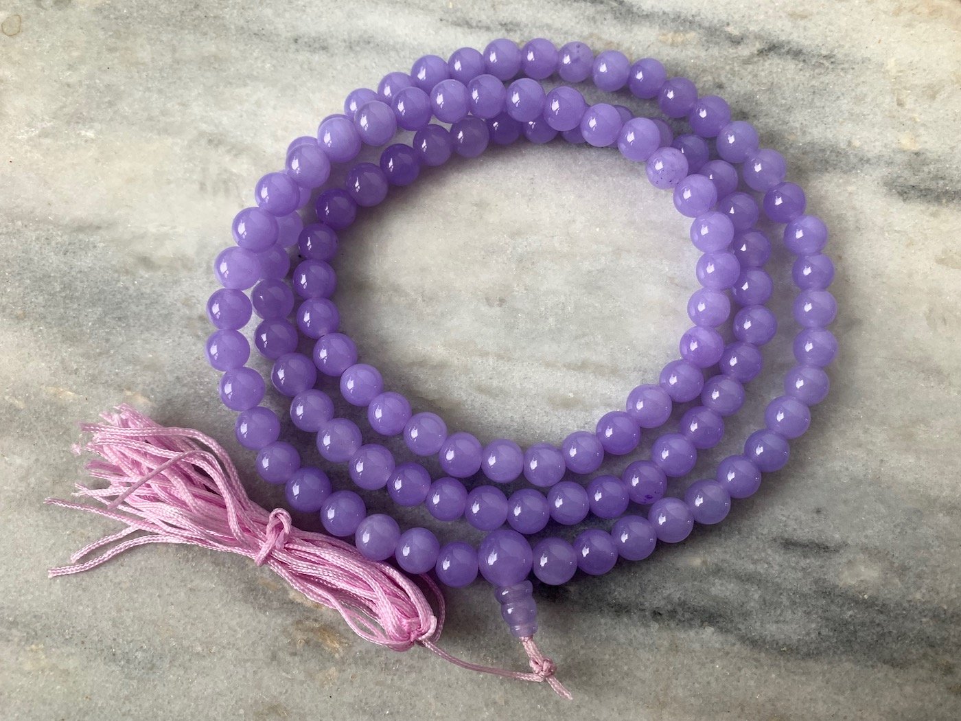 Violet Jade Prayer Mala