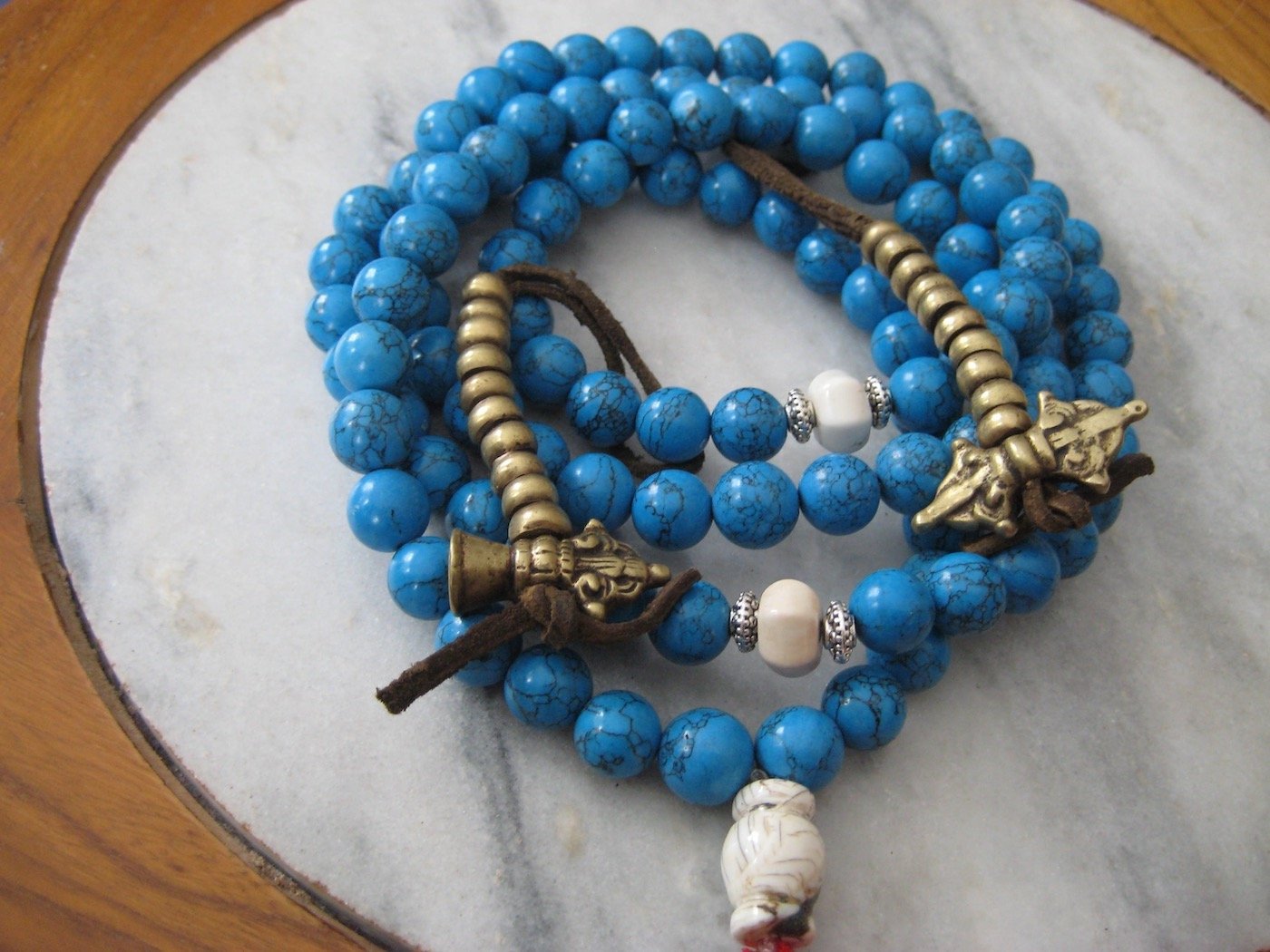 Turquoise Prayer Bead Mala