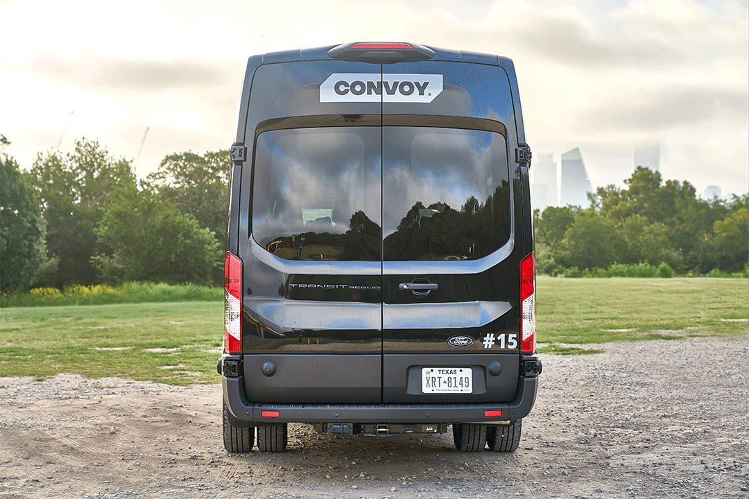Film production generator truck on location in Austin Texas - Convoy mobile power rental