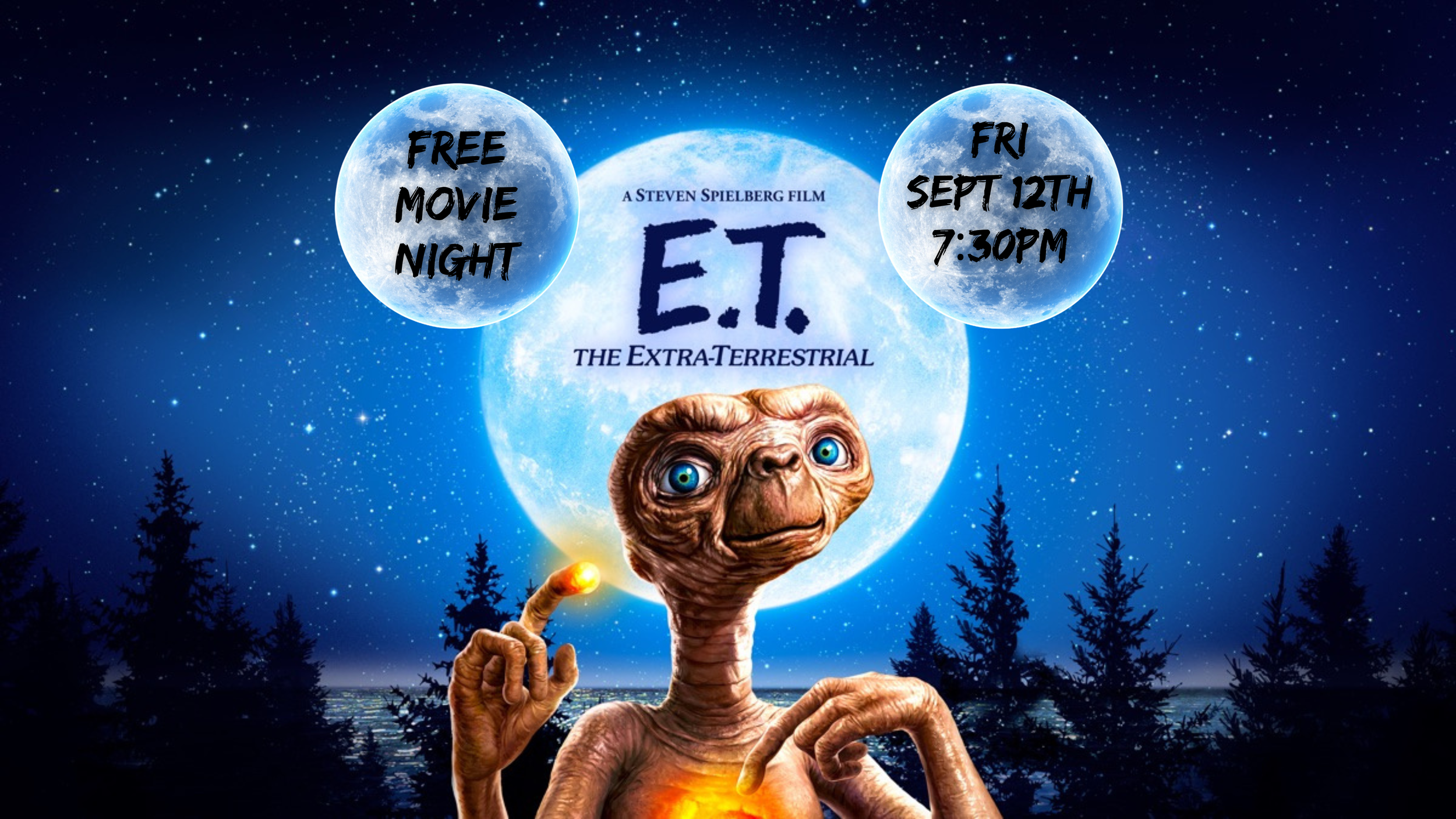free outdoor movie night: e.t the extra terrestrial