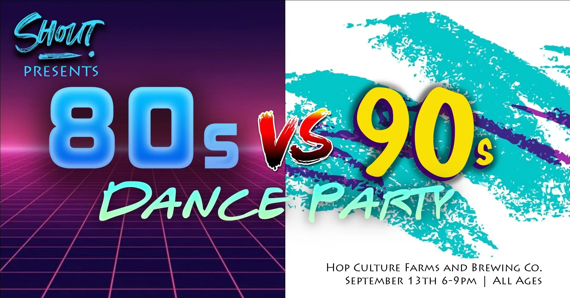 Shout Presents 80's vs. 90's Dance Party! *free event*