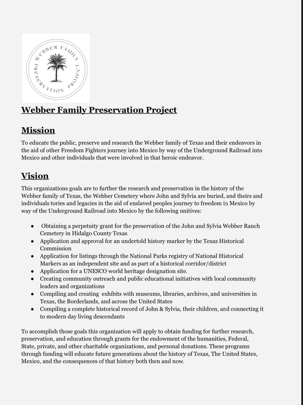 Webber family preservation board mission - Leslie Trevino.jpeg