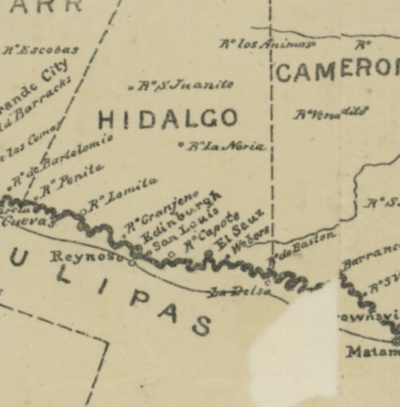 Hidalgo county map showing Webber ranch  - Leslie Trevino.jpeg