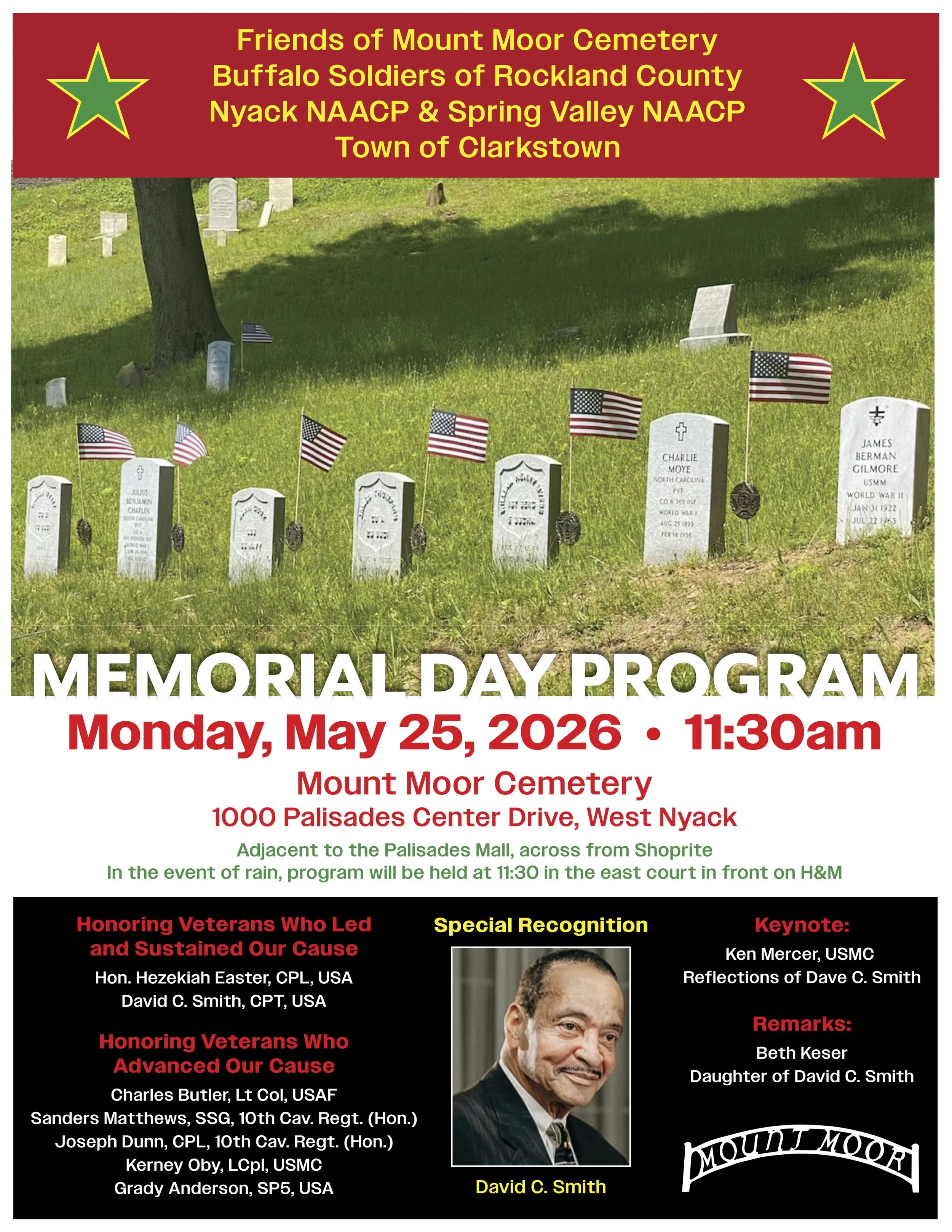 Memorial Day Ceremony at Mount Moor Cemetery