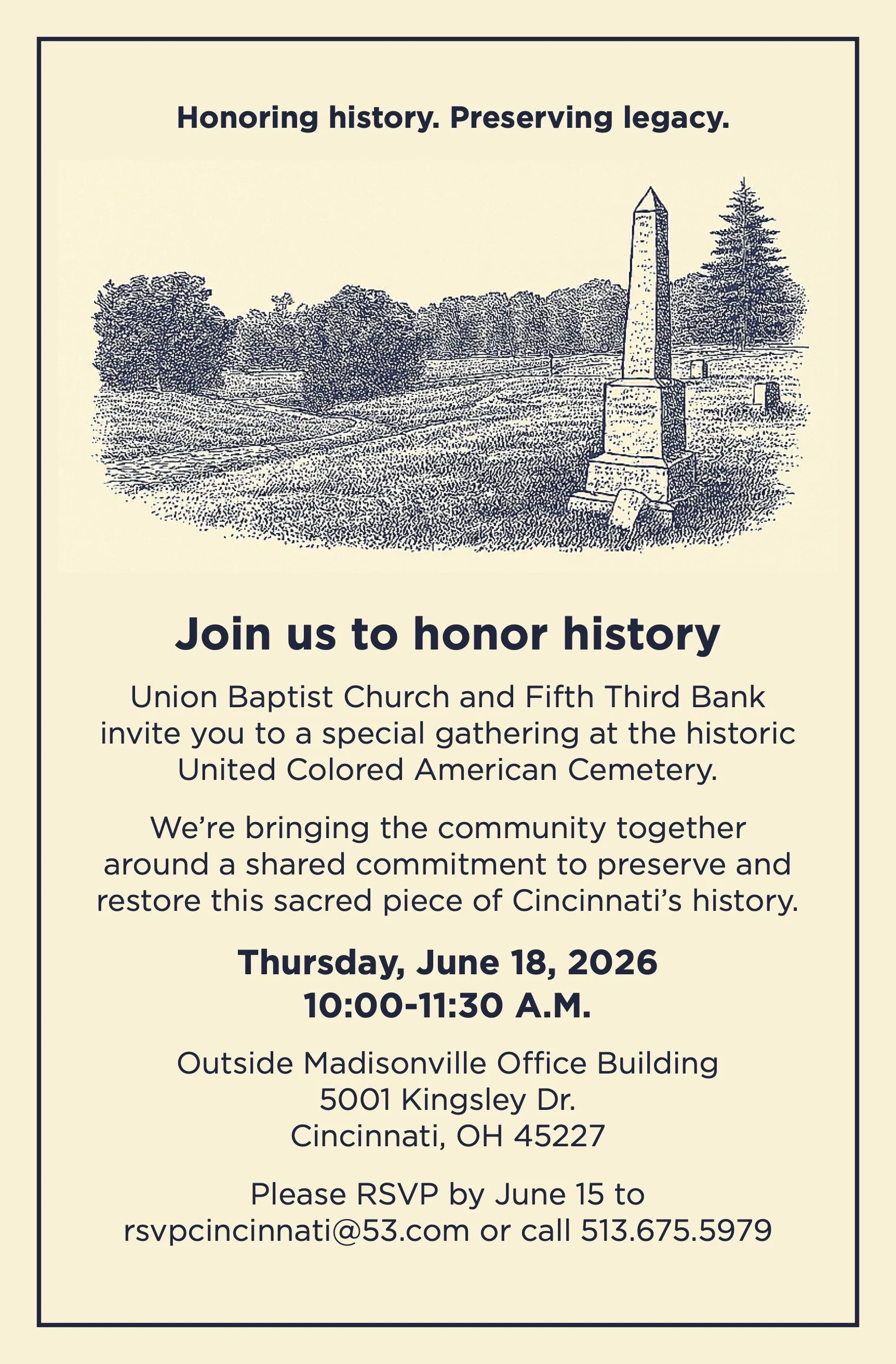Union Baptist Church and Fifth Third Bank Historic Celebration