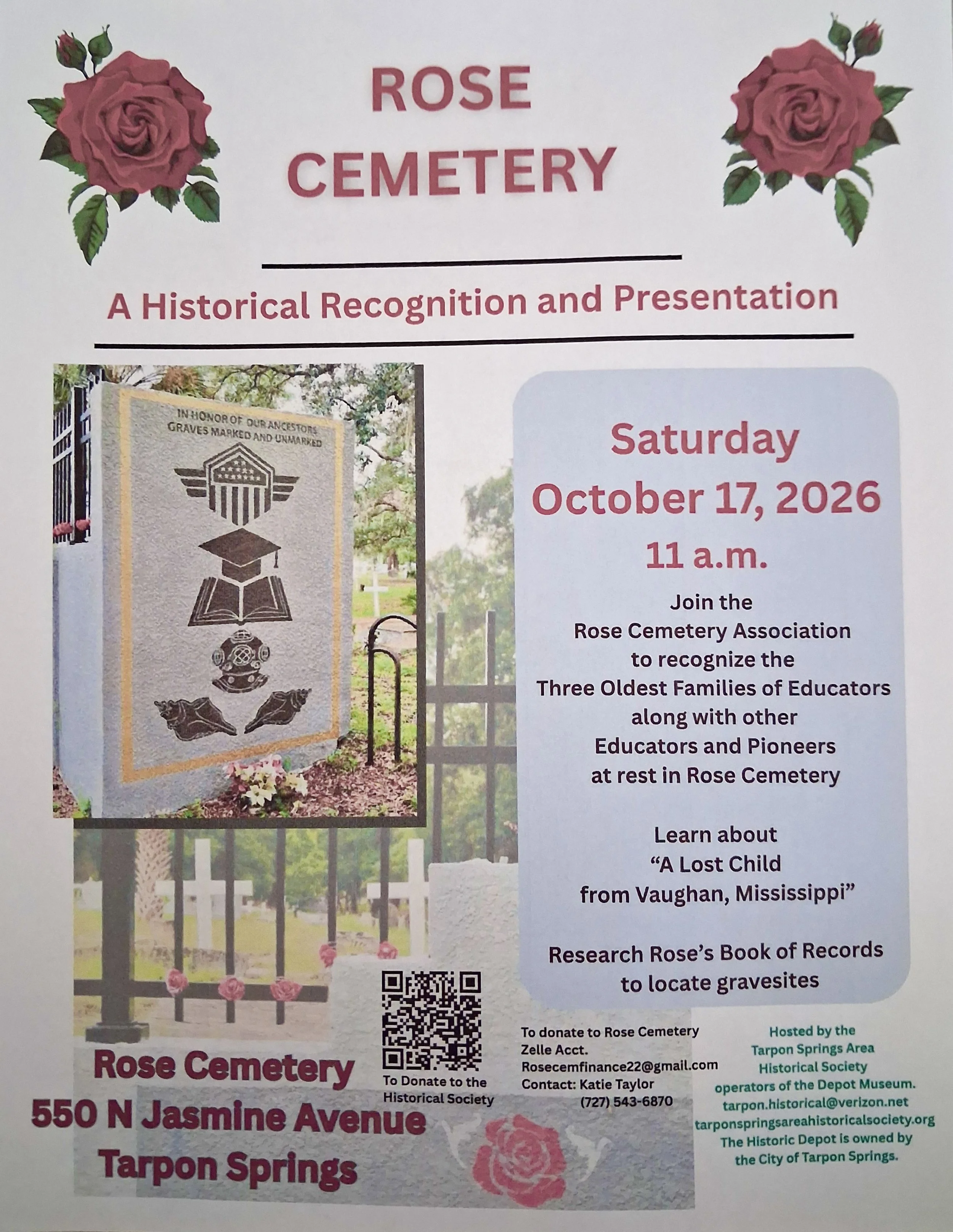 Rose Cemetery: A Historical Recognition and Presentation