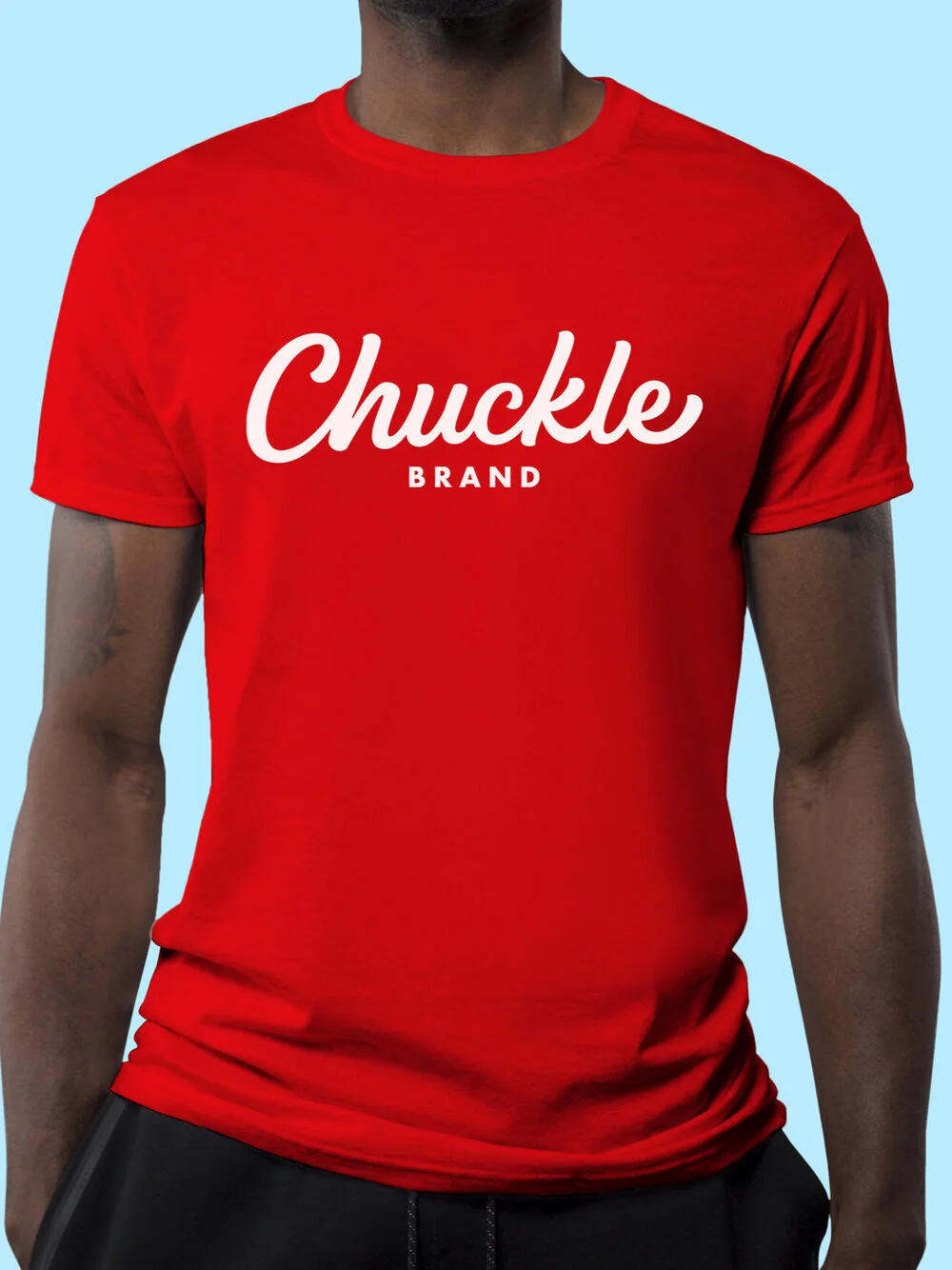 Chuckle Brand Red Crew Neck T-Shirt